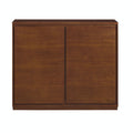 Walnut Colored Sideboard, Buffet Cabinet With 2 Outlet Holes, Storage Cabinet For Entryway, Hallway, Living Room, Kitchen, Dining Room, Bedroom, 39