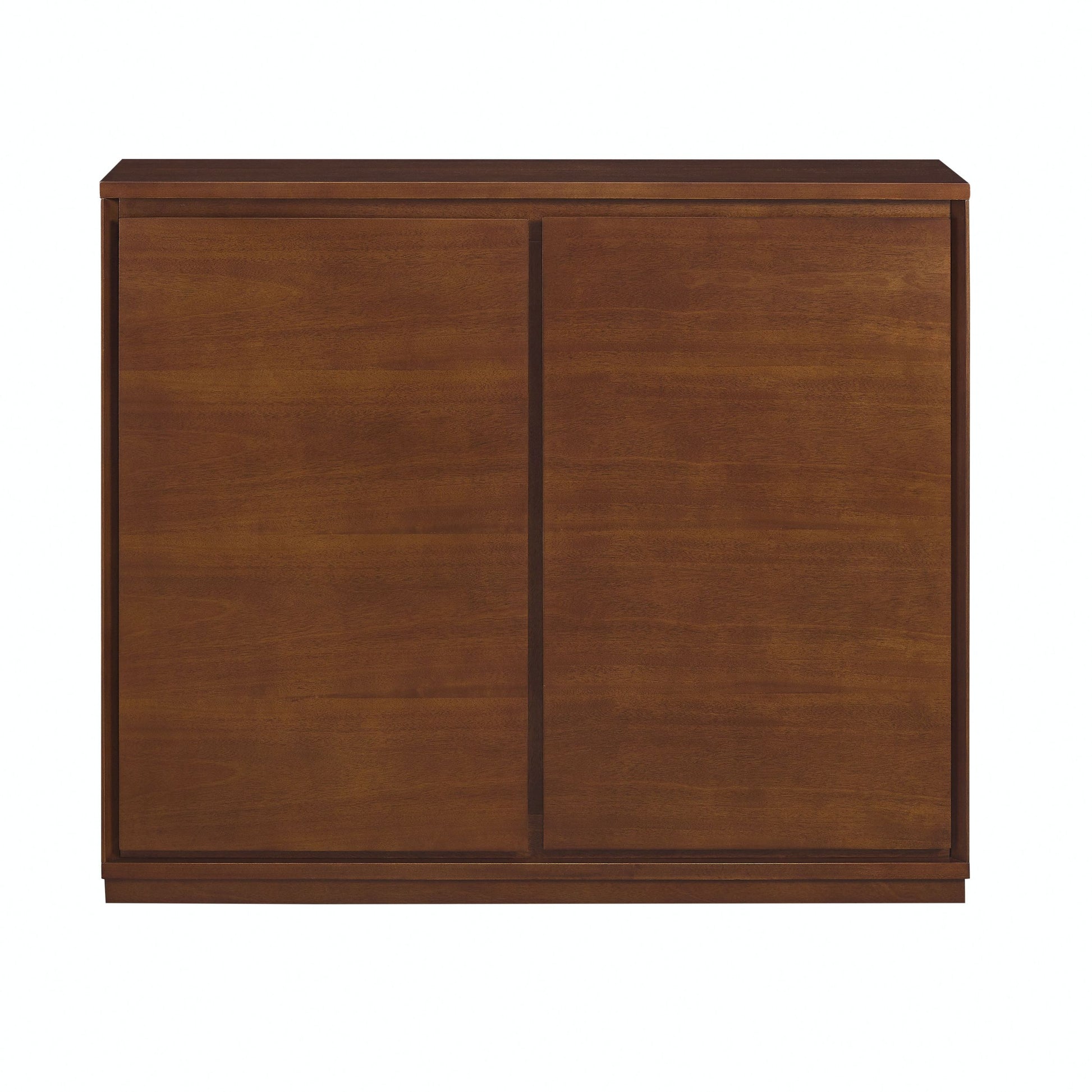 Walnut Colored Sideboard, Buffet Cabinet With 2 Outlet Holes, Storage Cabinet For Entryway, Hallway, Living Room, Kitchen, Dining Room, Bedroom, 39" 9.25" 32.63" 1 2 Shelves Walnut Brown Primary Living Space Mdf
