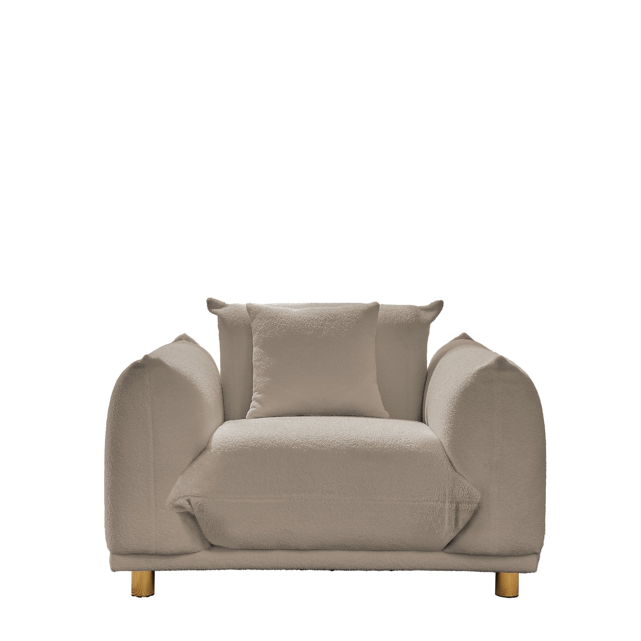 Luxurious Teddy Fabric Sofa Enhance Your Living Space With Plush Comfort Light Coffee Teddy