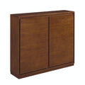 Walnut Colored Sideboard, Buffet Cabinet With 2 Outlet Holes, Storage Cabinet For Entryway, Hallway, Living Room, Kitchen, Dining Room, Bedroom, 39