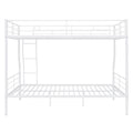 Full Xl Over Queen Metal Bunk Bed, White White Iron