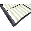 Faux Leather Upholstered Platform Bed Frame With Led Lighting, Bluetooth Connection To Play Music Control, Backrest Vibration Massage, Curve Design, Wood Slat Support, One Carton Package, Queen Queen Black Mdf