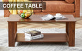 Modern And Practical Walnut Textured Coffee Tablestea Tables. The Double Layered Coffee Table Is Made Of Mdf Material. Suitable For Living Room 43.3