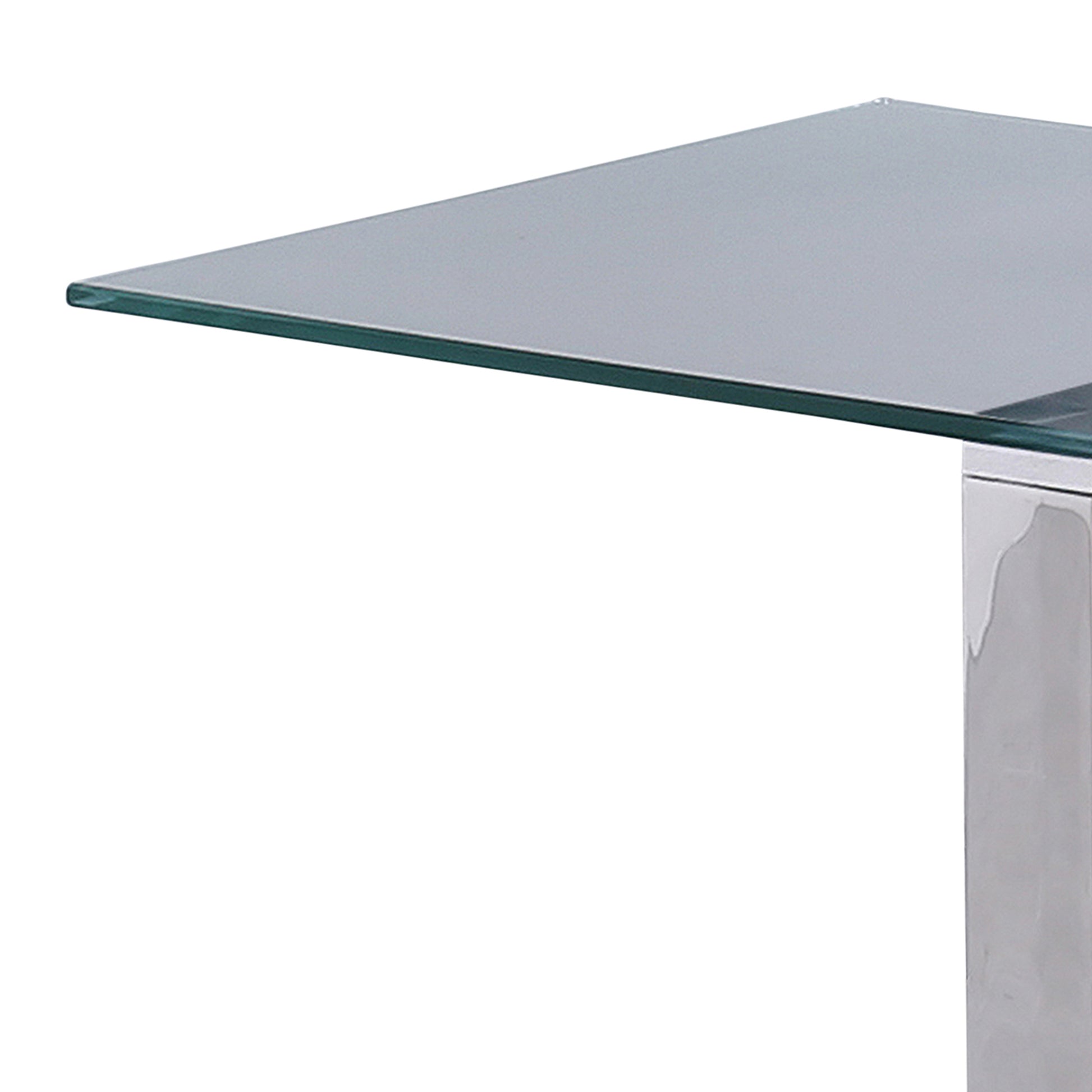 22 Inch Metal X Frame Glass Top Side Table, Silver Silver Metal