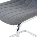 Modern Simple Light Luxury Dining Dark Grey Chair Home Bedroom Stool Back Student Desk Chair Metal Leg Silver Bow Chairs Set Of 4 Dark Gray Foam Metal