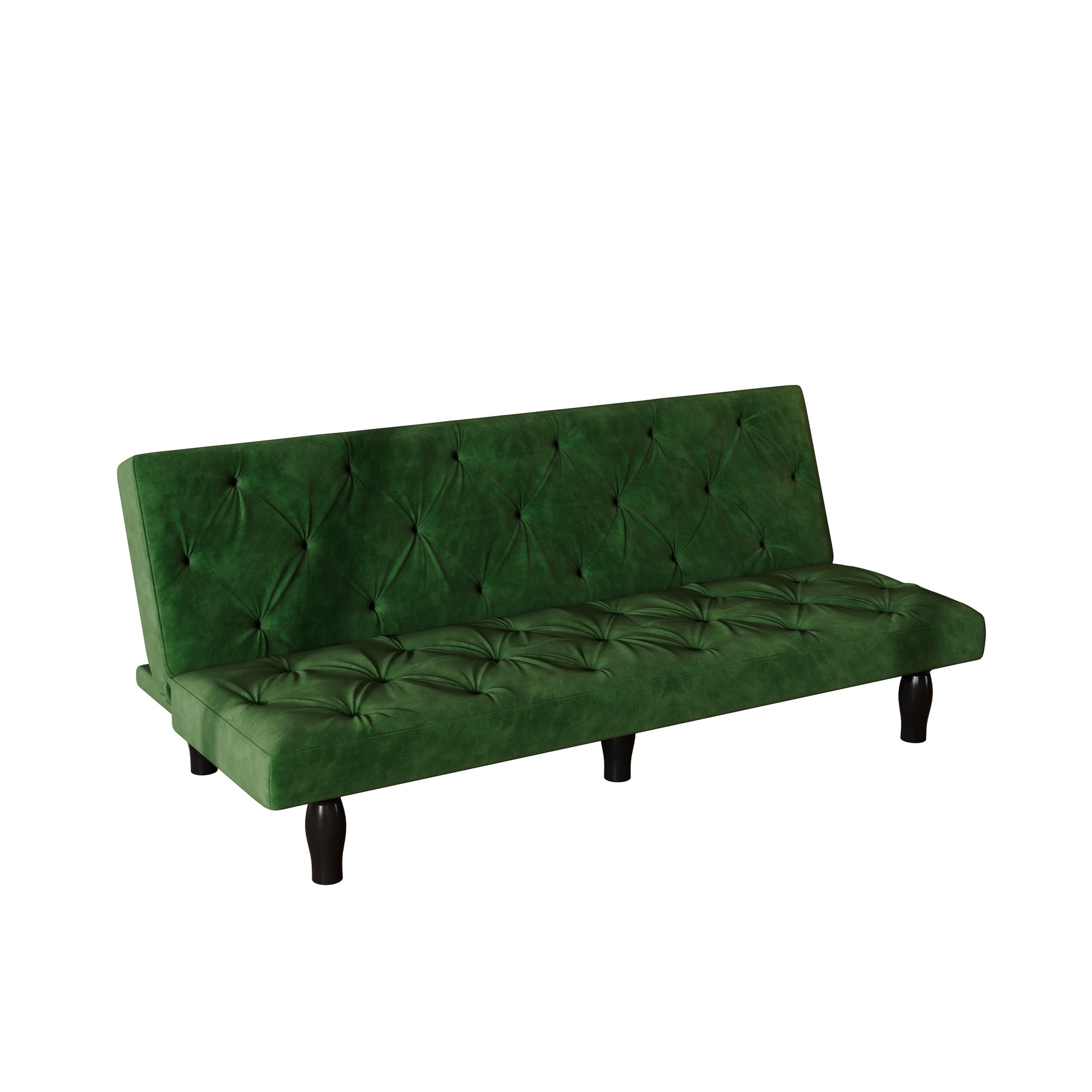 2534B Sofa Converts Into Sofa Bed 66" Green Velvet Sofa Bed Suitable For Family Living Room, Apartment, Bedroom Green Velvet
