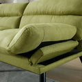 United We Win Furniture,Bedroom Furniture,Living Room Furniture,Sofa With Thick Cushion,Sofa Bed,Sleeper Sofa With Metal Feet. Green Linen 2 Seat