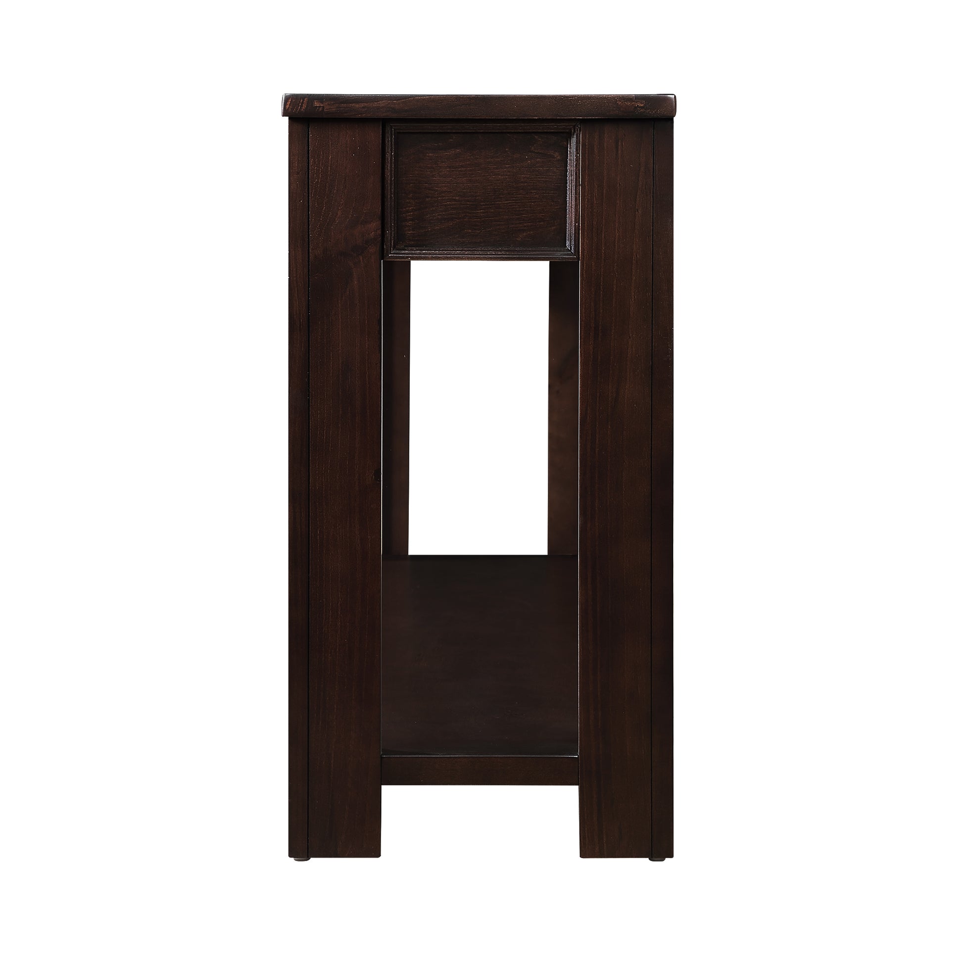 63" Pine Wood Console Table With 4 Drawers And 1 Bottom Shelf For Entryway Hallway Easy Assembly 63 Inch Long Sofa Table Light Espresso Light Espresso Pine