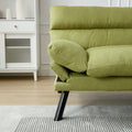 United We Win Furniture,Bedroom Furniture,Living Room Furniture,Sofa With Thick Cushion,Sofa Bed,Sleeper Sofa With Metal Feet. Green Linen 2 Seat