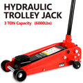 Hydraulic Trolley Low Profile And Steel Racing Floor Jack With Piston Quick Lift Pump,3Ton 6,000 Lb Capacity, Lifting Range 5.1