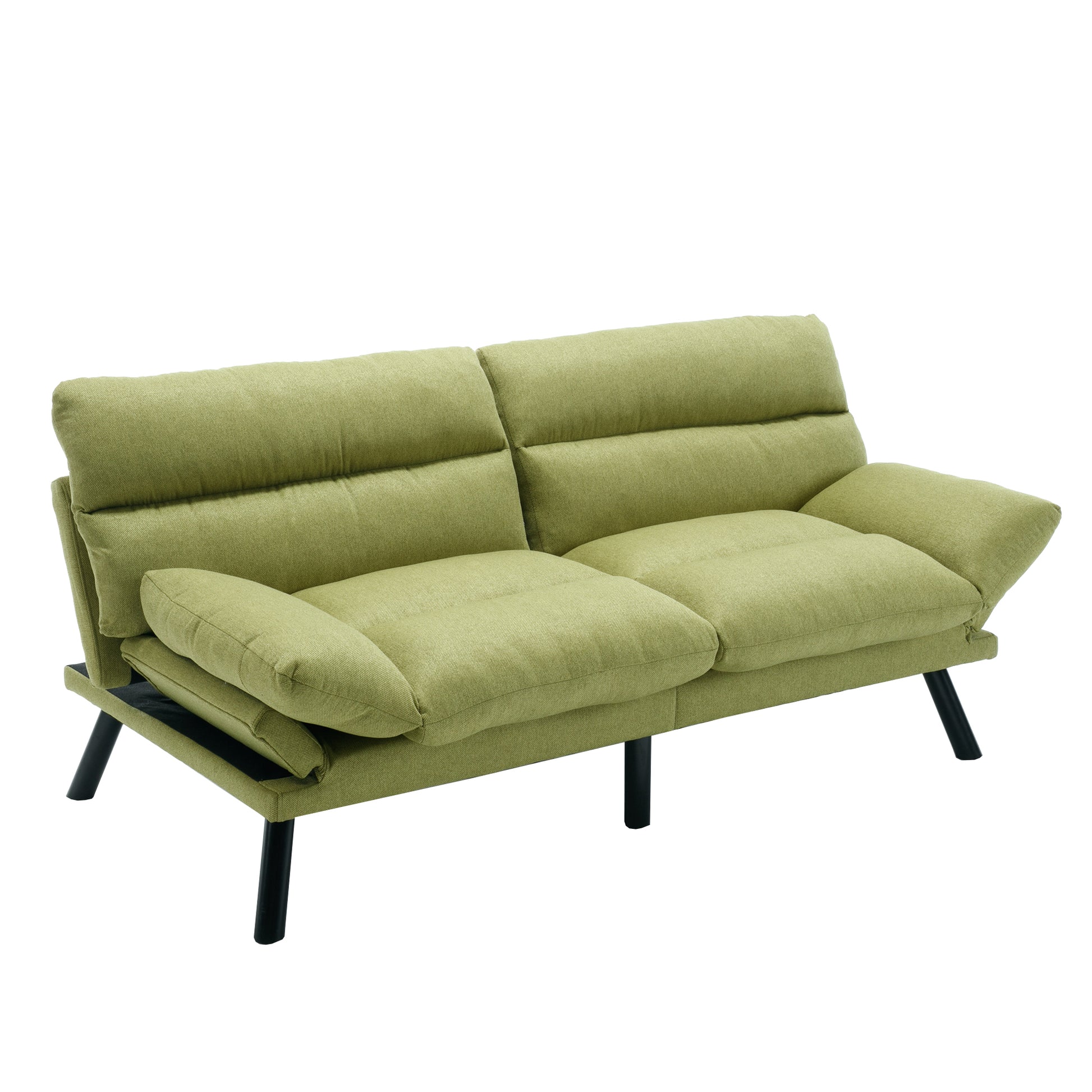 United We Win Furniture,Bedroom Furniture,Living Room Furniture,Sofa With Thick Cushion,Sofa Bed,Sleeper Sofa With Metal Feet. Green Linen 2 Seat