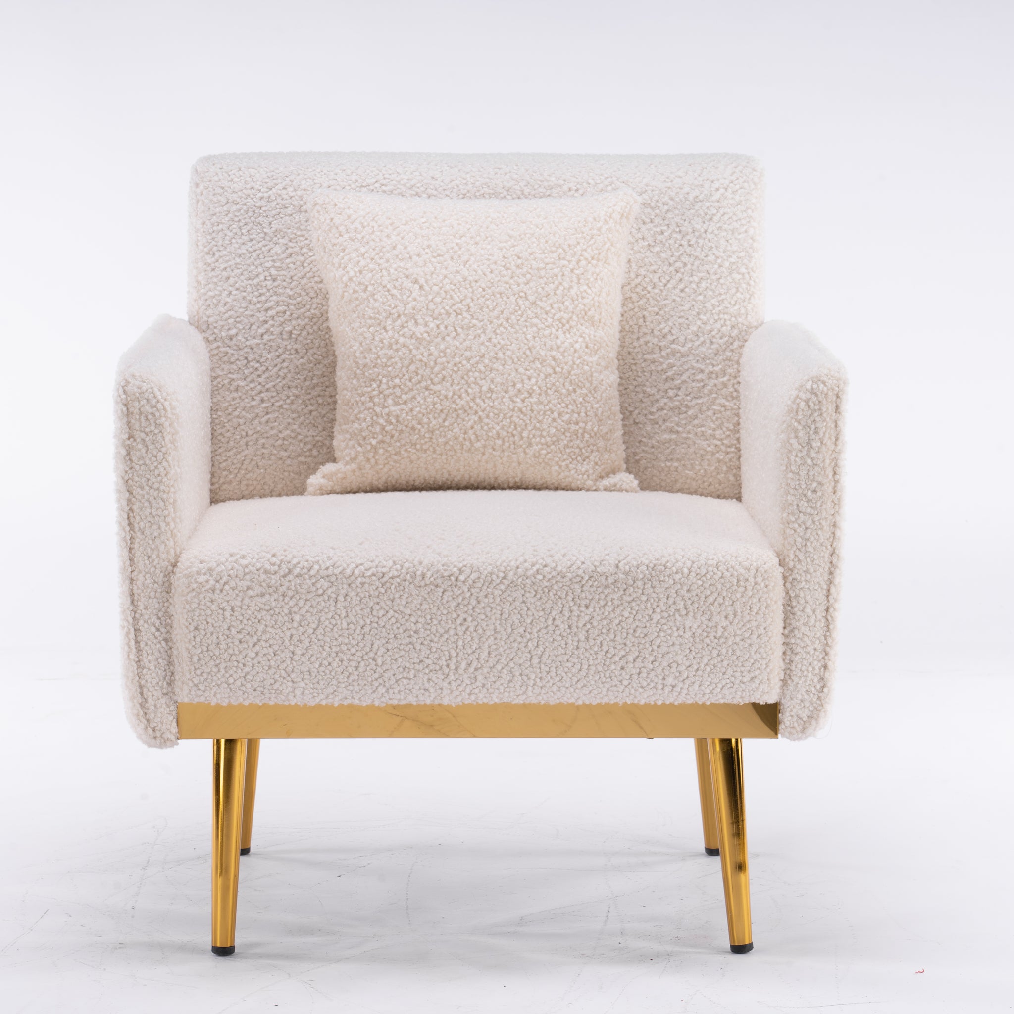 Natalia Accent Chair White Foam Fleece