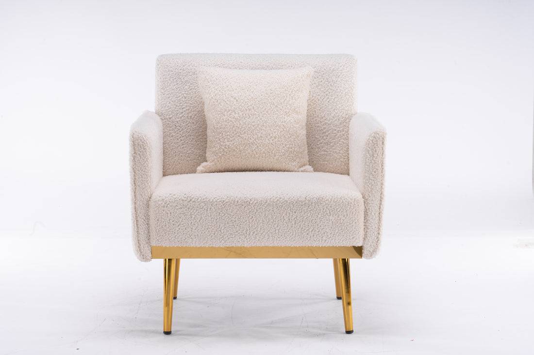 Natalia Accent Chair White Foam Fleece