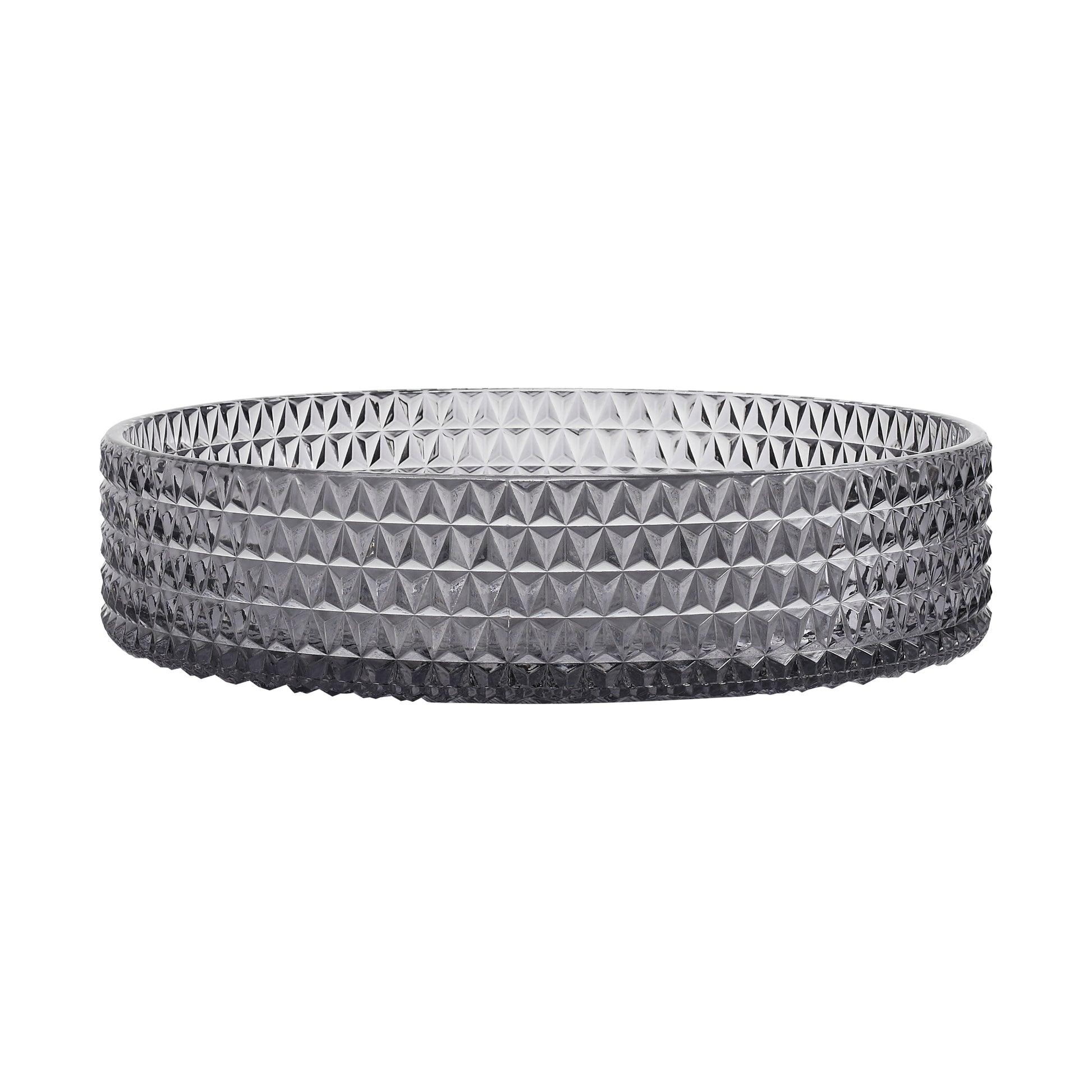 Glass Basin Circular Vessel Bathroom Basin, Bathroom Countertop Basin Transparent Grey Grey Bathroom Modern Glass