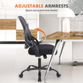 Sweetcrispy Office Mid Back Ergonomic Mesh Computer Desk Larger Seat Executive Height Adjustable Swivel Task Chair With Lumbar Support Black Nylon Mesh