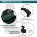 Sweetcrispy Mesh High Back Ergonomic Office Chair Lumbar Support Pillow Computer Desk Chair Black Nylon Mesh