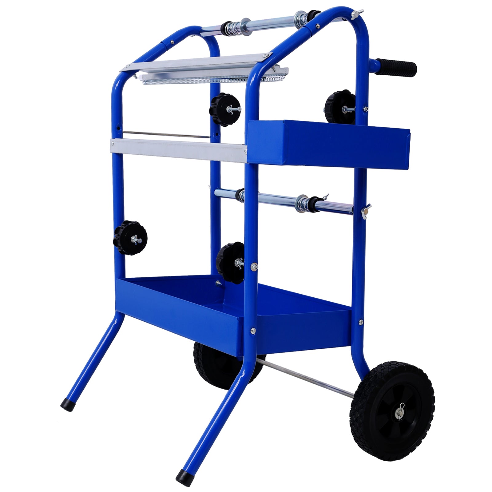 Mobile 18" Multi Roll Masking Paper Machine With Storage Trays,Blue Blue Steel