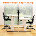 Sweetcrispy Ergonomic Drafting Chair Tall Standing Desk Office Chair Black Nylon Mesh