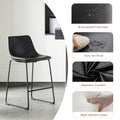 Sweetcrispy 26 Inch Counter Height Bar Stools Set Of 2 Leather Barstool With Back And Metal Leg Modern Bar Stools For Kitchen Island Pub Living Room Black Pu