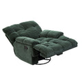 Ergonomic Glider 360 Degree Swivel Chair, Overstuffed Manual Rocking Recliner For Living Room Green Dark Green Polyester 1 Seat