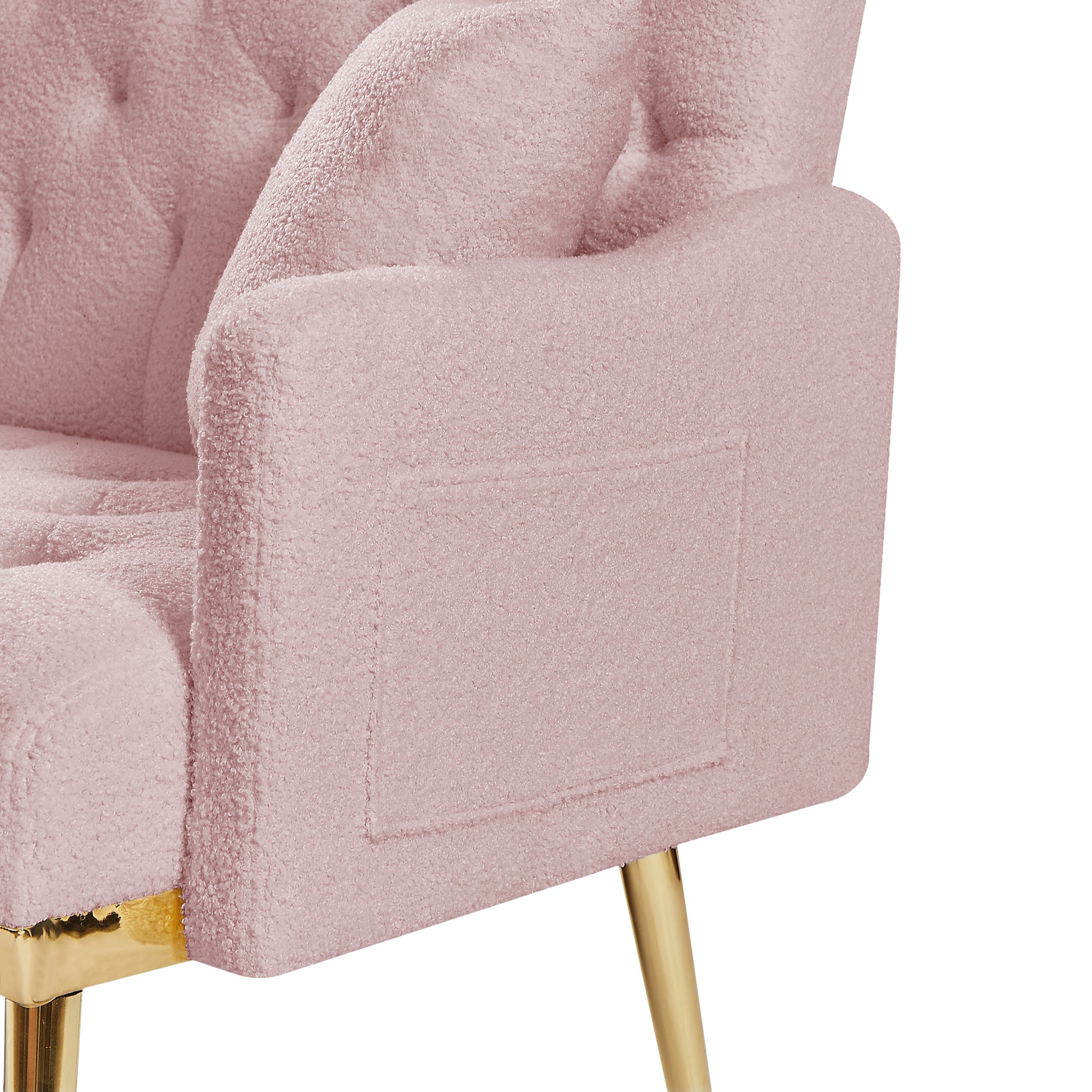 Pink Teddy Fabric 2 Seater Sofa Pink Engineered Wood