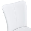 Modern Minimalist Dining Chairs, Office Chairs. 4 Piece Set Of White Pu Seats With Silver Metal Legs. Suitable For Restaurants, Living Rooms, And Offices. C 008 White Pu