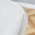 Modern Minimalist Dining Chairs, Office Chairs. 4 Piece Set Of White Pu Seats With Silver Metal Legs. Suitable For Restaurants, Living Rooms, And Offices. C 008 White Pu