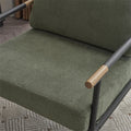 Upholstered Mid Century Lounge Chair Reading Armchair Chenille Fabric Modern Arm Chair With Metal Frameaccent Chair For Living Room, Green Green Chenille