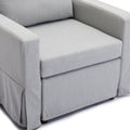 4 Seat Module Sectional Sofa Couch With 1 Ottoman,Seat Cushion And Back Cushion Removable And Washable,Light Grey Light Grey Wood Primary Living Space Soft Modern Rubberwood Foam Linen 4 Seat