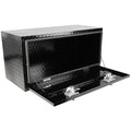 36 Inch Heavy Duty Black Aluminum Tread Tool Box Truck Trailer Underbody Storage Locks With T Handle Latch Key 36