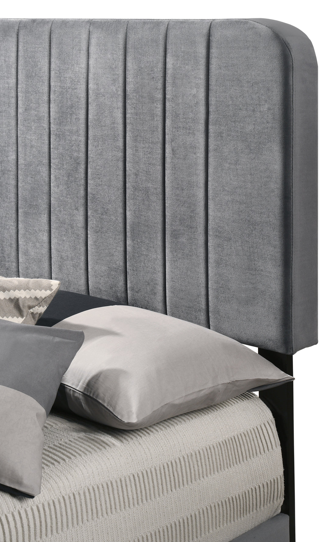 Lodi G0408 Tb Up Twin Bedgray Gray Foam Velvet