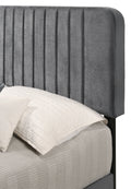 Lodi G0408 Qb Up Queen Bedgray Gray Foam Velvet