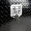 36 Inch Heavy Duty Black Aluminum Tread Tool Box Truck Trailer Underbody Storage Locks With T Handle Latch Key 36