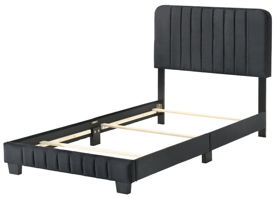 Lodi G0407 Tb Up Twin Bedblack Black Foam Velvet