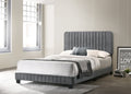 Lodi G0408 Fb Up Full Bedgray Gray Foam Velvet