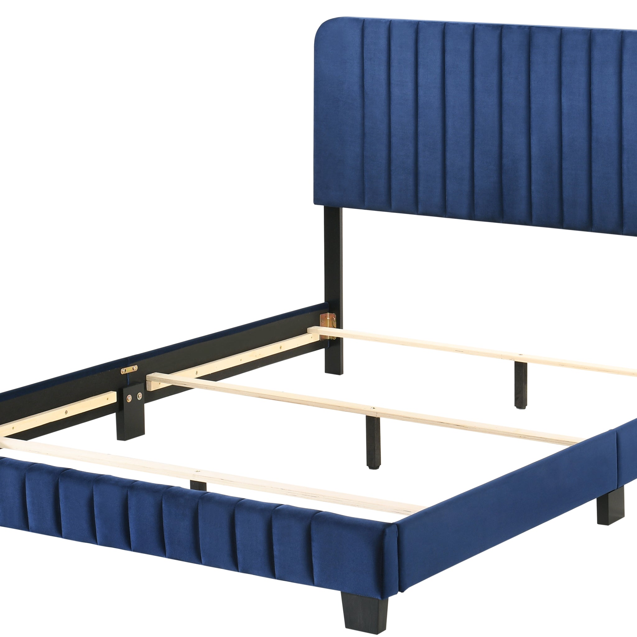 Lodi G0409 Qb Up Queen Bednavy Blue Navy Blue Foam Velvet