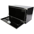 30 Inch Aluminum Stripes Plated Tool Box Pick Up Truck Bed Rv Trailer Toolbox Waterproof Square Storage Organizer With Lock And Ke Black 30