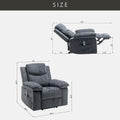 Power Recliner Chair With Adjustable Massage Function, Velvet Electric Power Chair For Elderly With One Side Pockets, Recliner Chair With Heating System For Living Room,Dark Gray Dark Gray Velvet