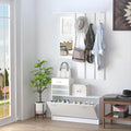 Combination Model Gate Cabinet With Shoe Cabinet Hang Shelf Mirror Standard 1 2 Drawers Matte White Primary Living Space Drawers Included Modern Melamine