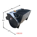 280Lt Volume Skid Steer Attachments Concrete Mixer Bucket Black Steel