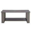 A Modern And Practical Gray Textured Coffee Table,Tea Table.Double Layered Coffee Table Made Of Mdf Material,. Suitable For Living Room,Bedroom And Study Room. 43.3