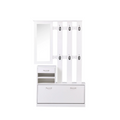 Combination Model Gate Cabinet With Shoe Cabinet Hang Shelf Mirror Standard 1 2 Drawers Matte White Primary Living Space Drawers Included Modern Melamine