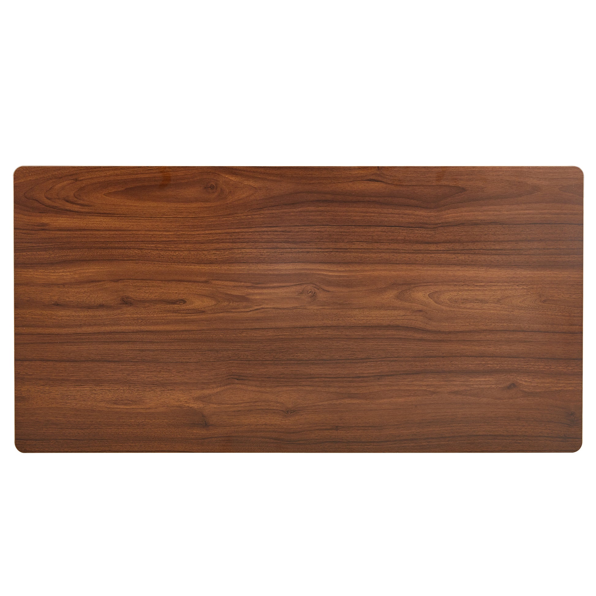 Modern And Practical Walnut Textured Coffee Tablestea Tables. The Double Layered Coffee Table Is Made Of Mdf Material. Suitable For Living Room 43.3"*21.6"*16.5" Ct 16 Walnut Mdf