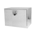 24 Inch Aluminum Stripes Plated Tool Box Pick Up Truck Bed Rv Trailer Toolbox Waterproof Square Storage Organizer With Lock And Ke 24