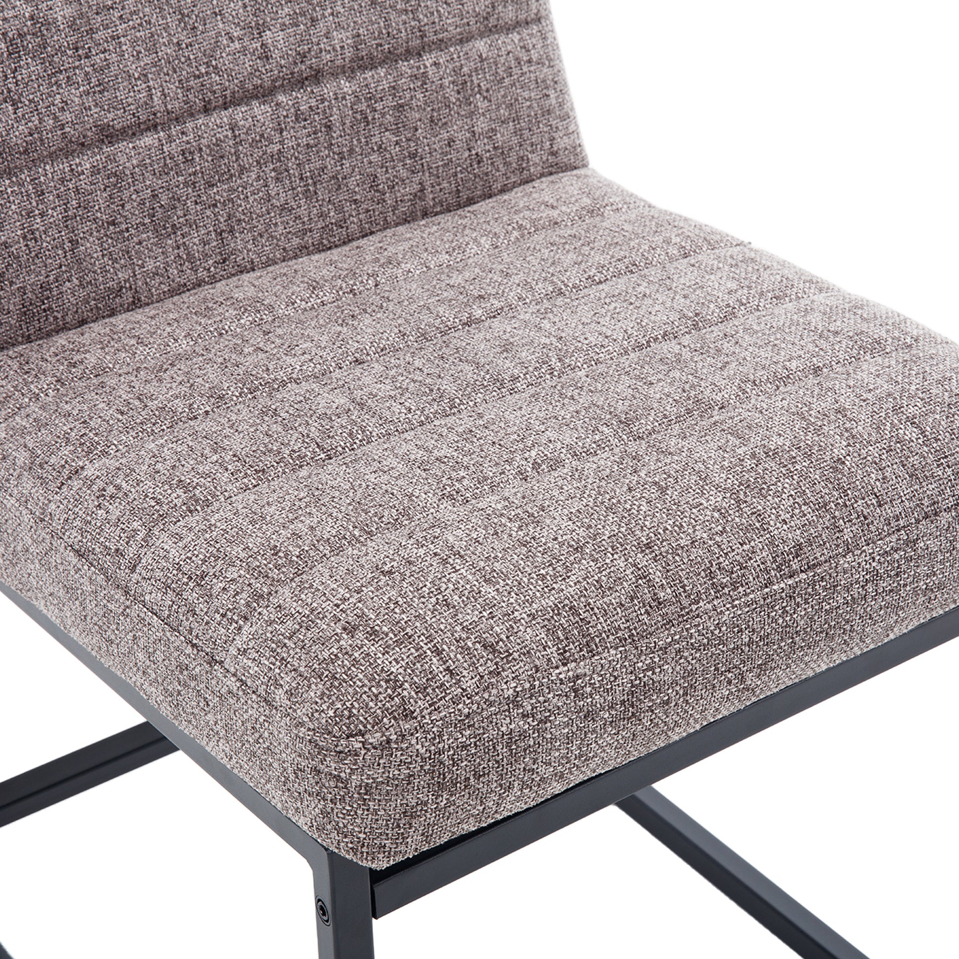 Upholstered Linen Fabric Dining Chairs Set Of 2 With Metal Legs, Mid Century Modern Leisure Chairs For Kitchen Living Room Dining Room Bistro Coffee Shop,Coffee Coffee Dining Room Foam Dry Clean Modern Dining Chairs Foam Linen