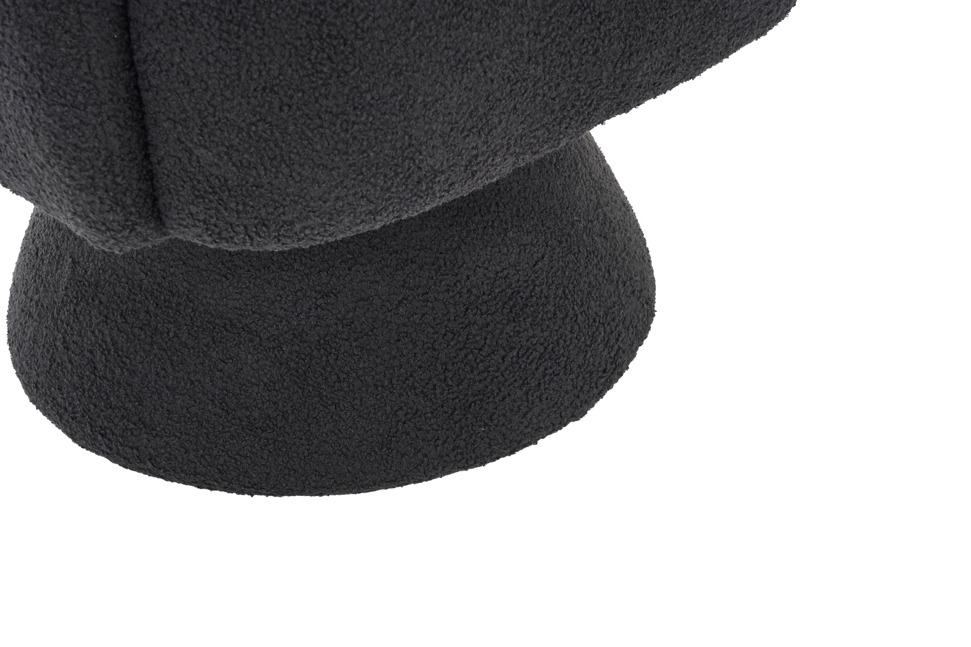 Swivel Accent Chair Armchair, Round Barrel Chair In Fabric For Living Room Bedroom,Grey Teddy Grey Teddy Foam Faux Fur