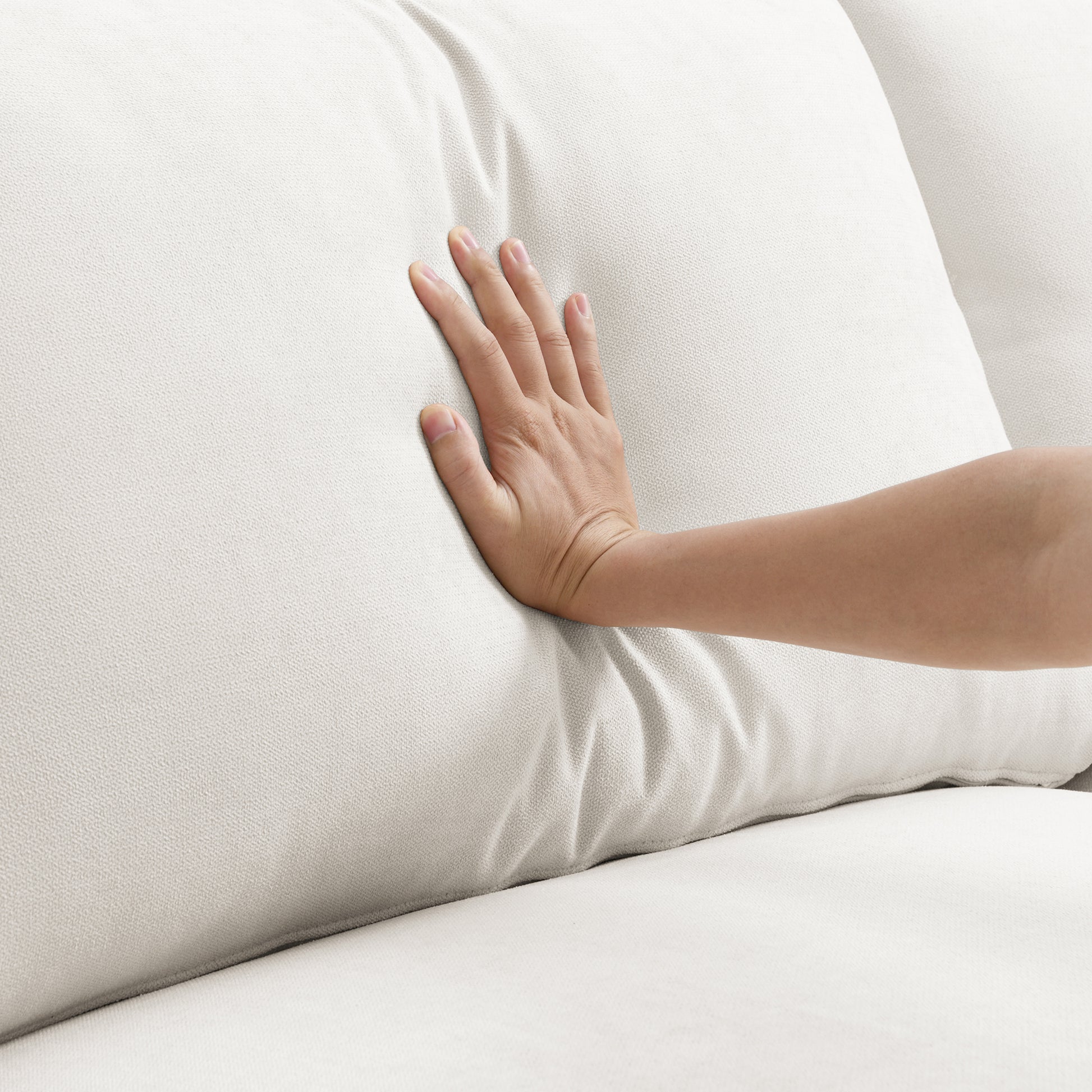 100.4*64.6" Modern Sectional Sofa,L Shaped Couch Set With 2 Free Pillows,4 Seat Polyester Fabric Couch Set With Convertible Ottoman For Living Room, Apartment, Office,4 Colors White Polyester 3 Seat