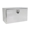 30 Inch Aluminum Stripes Plated Tool Box Pick Up Truck Bed Rv Trailer Toolbox Waterproof Square Storage Organizer With Lock And Ke 30