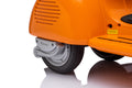 6V Licensed Vespa Scooter Motorcycle With Side Car For Kids, Orange Orange Chrome