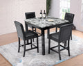 Nordic Square Dining Table And Chair Black Foam Mdf